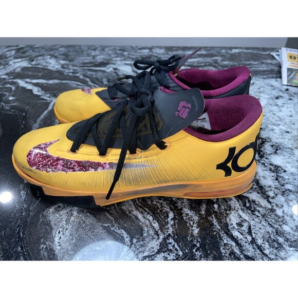 Nike KD 6 Low 599477-801 Peanut Butter Jelly 2013 Sneakers 6.5Y See Description - Picture 3 of 16